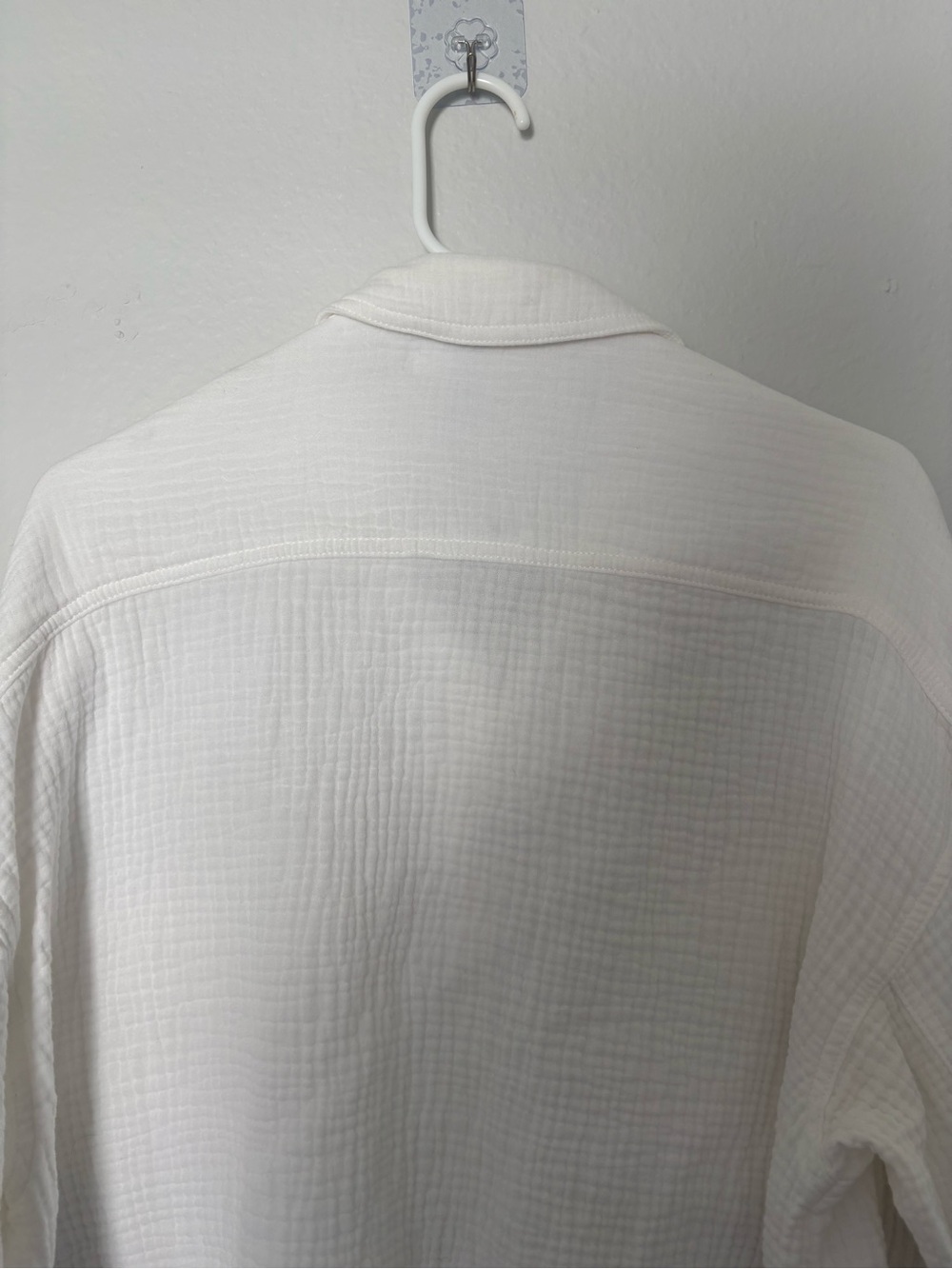 bobi White Button-Down Shirt Jacket - Picture 5 of 6